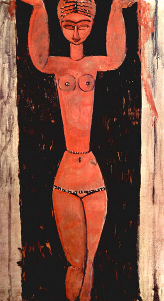 Modigliani - Standing Karyatide by Modigliani